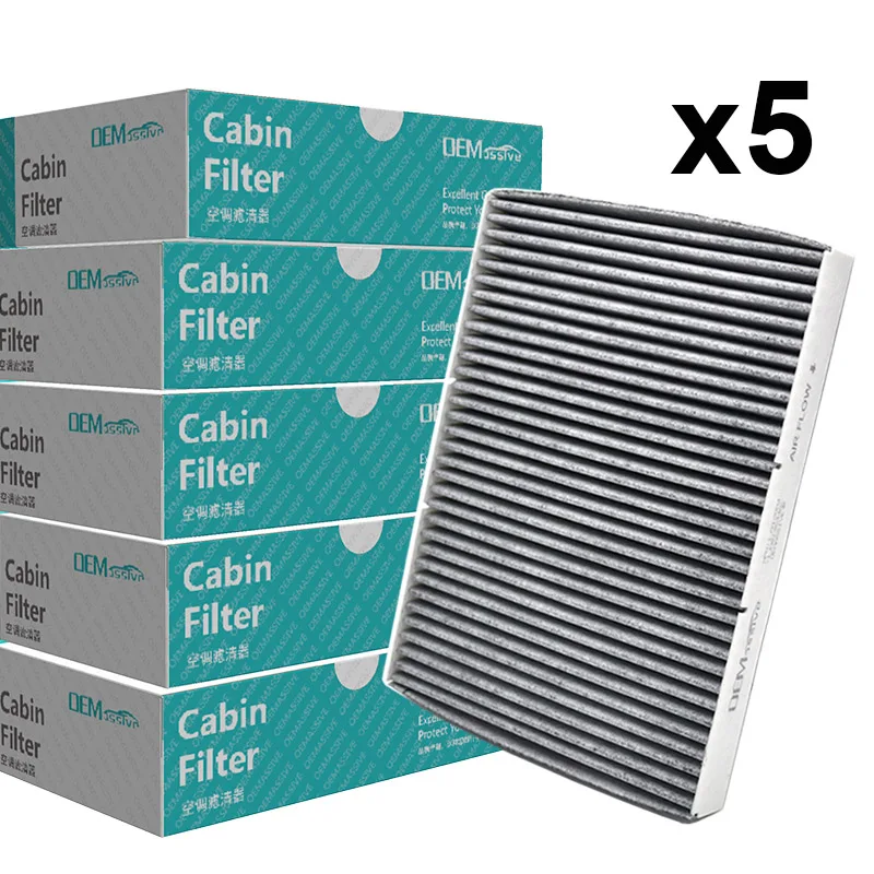 5PCS Car Activated Carbon Cabin Air Filter For Audi A3 TT Quattro VW Golf Jetta Beetle Bora 1J0819644A JZW819653 | Автомобили и