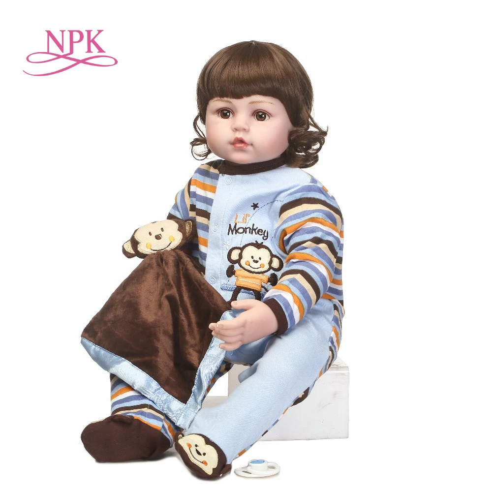 Реалистичная кукла реборн NPK в милой одежде обезьяны игрушки и подарок для детей
