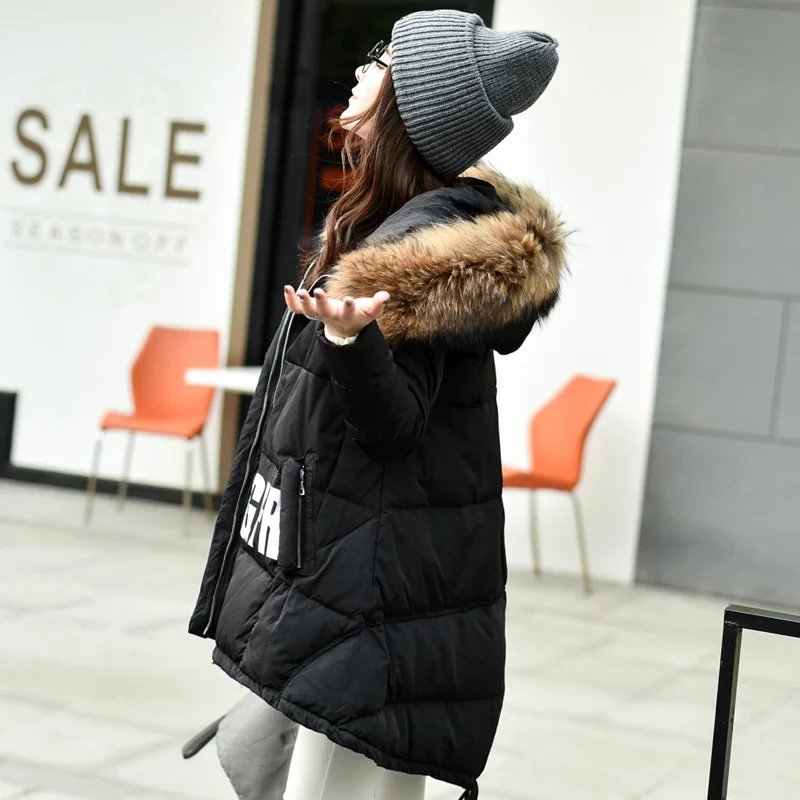 Зимнее пальто для женщин 2018 пуховик женские зимние куртки и белый с большим