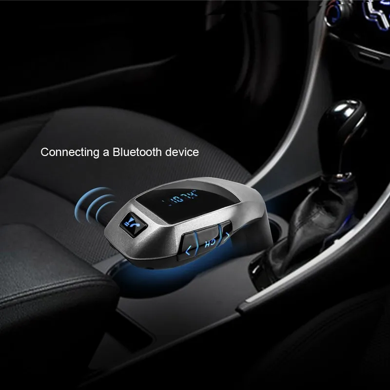 Fm передатчик Bluetooth автомобильный комплект беспроводной радио адаптер FM