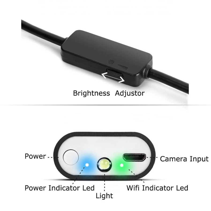 USB Endoscope Camera HD IP67 Tube Wireless Wifi Borescope Video Inspection for Android/iOS |