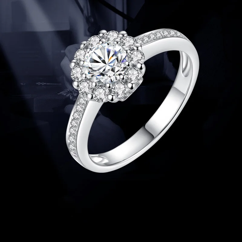 100% 18K 750Au золото Moissanite бриллиантовое кольцо D Цвет VVS с национальным сертификатом MO