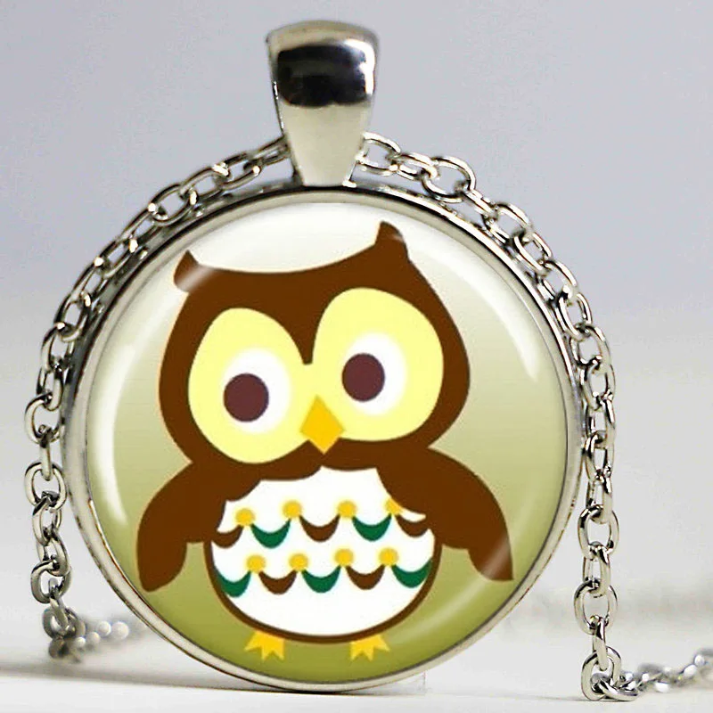 Ожерелье ручной работы в виде животных ожерелье совы для женщин стеклянный