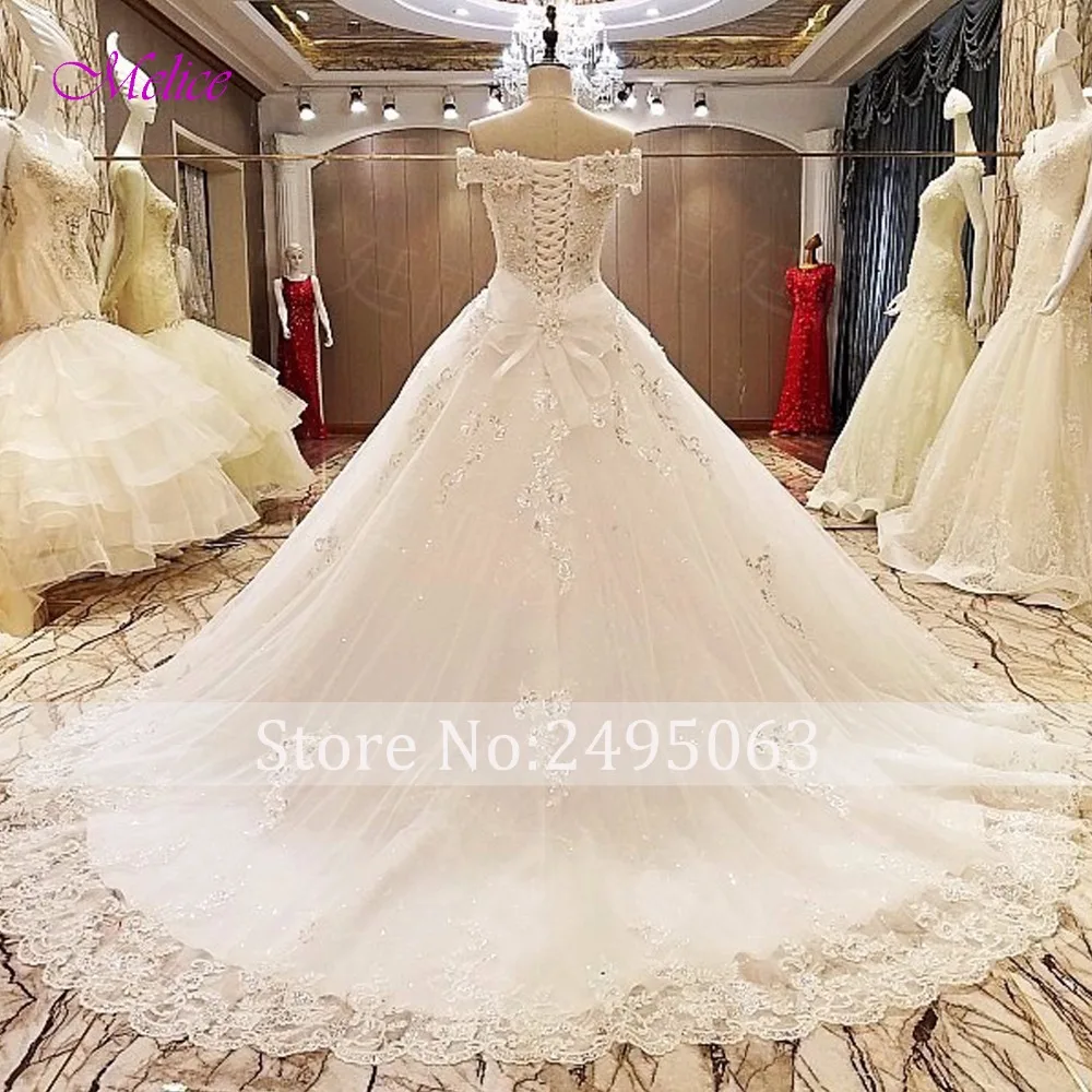 Свадебное платье без бретелек Fmogl Vestido de Noiva кружевное ТРАПЕЦИЕВИДНОЕ ПЛАТЬЕ с