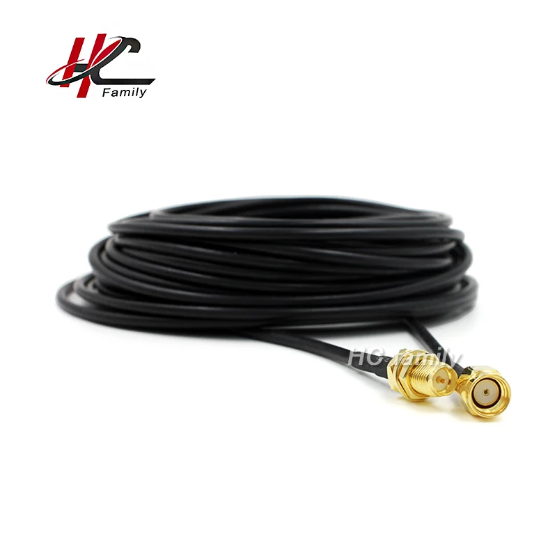 10m 393in low-loss antenna cables RG174 RP SMA Male to RP SMA Female Bulkhead Cable RG-174 Coax