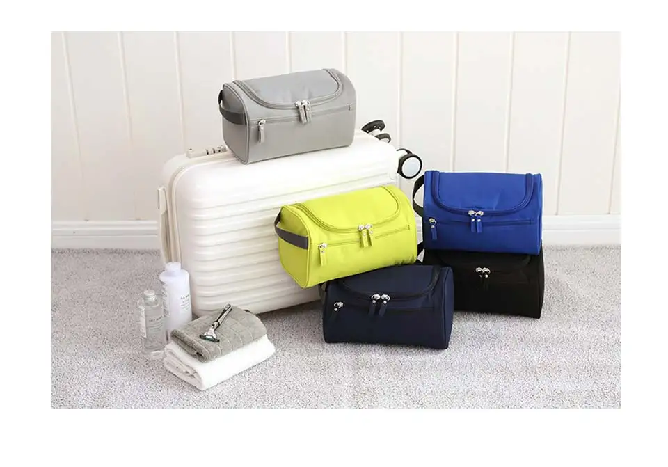Сумка для Макияжа Дешевые женские сумки мужские большие водонепроницаемые нейлоновые дорожные косметички Органайзер чехол несессер косметичка для макияжа
