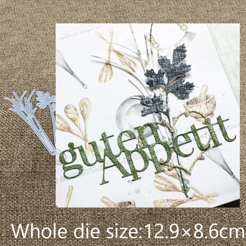 Новый дизайн металлическая высечка сельдерей амарант украшение скрапбукинг