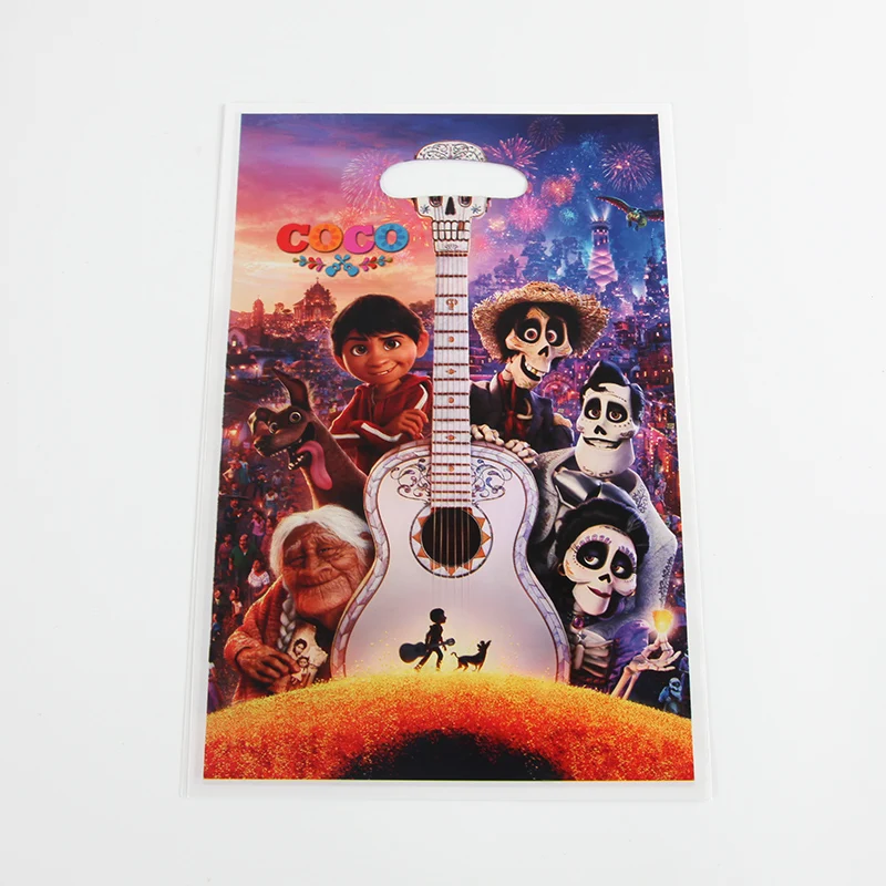 6 шт./лот disney COCO тема пластиковый подарочный мешок детская вечеринка на день рождения хозяйственная сумка детский душ Свадебные украшения Поставки
