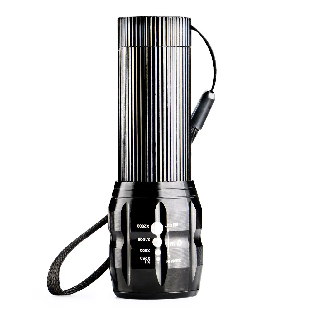 Светодиодный фонарик 2000 люмен 3 режима масштабируемый Q5 светодиодный