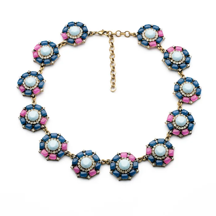 

xl00659 Beauty Latest Wholesale Imitation Jewelry Unique Pendants Women Dark Short Bubble Choker Necklace Maxi