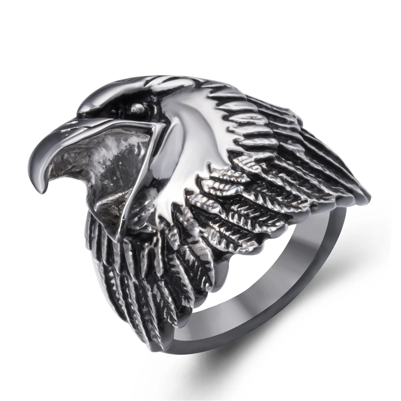 

Men's 316L Stainless Steel Ring Eagle Animal Wholesale Jewelry