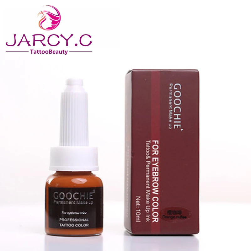 Orange Coffee Goochie Перманентный макияж крем для бровей пигмент, профессиональный цвет татуировки для бровей 10 г/шт - Цвет: Orange Coffee