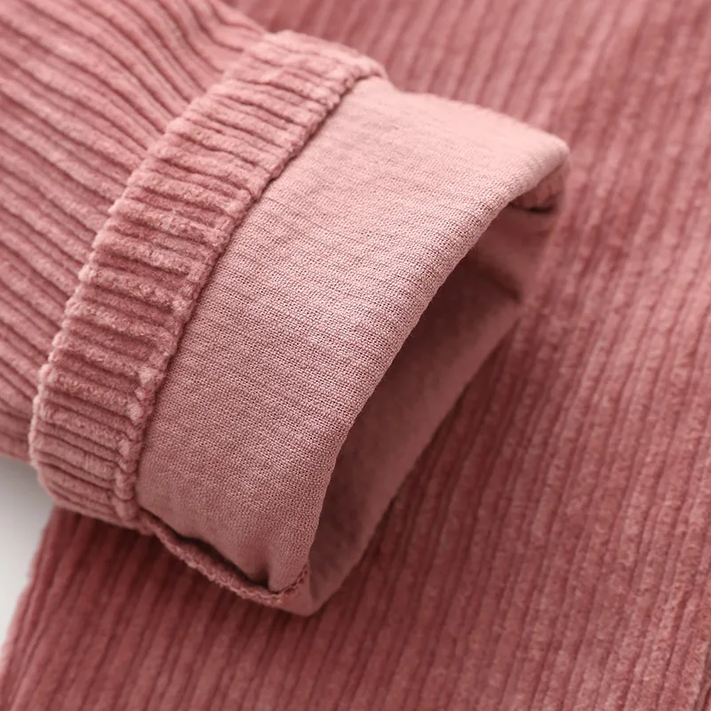 Брюки для девочек новинка 2017 Осень зима длинные вельветовые брюки маленьких с