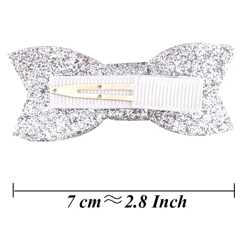 2.8 Inch Hair Bows for Girls Leather Glitter Cute Clips Alligator Korean Accessories Teens Kids Toddlers | Детская одежда и обувь