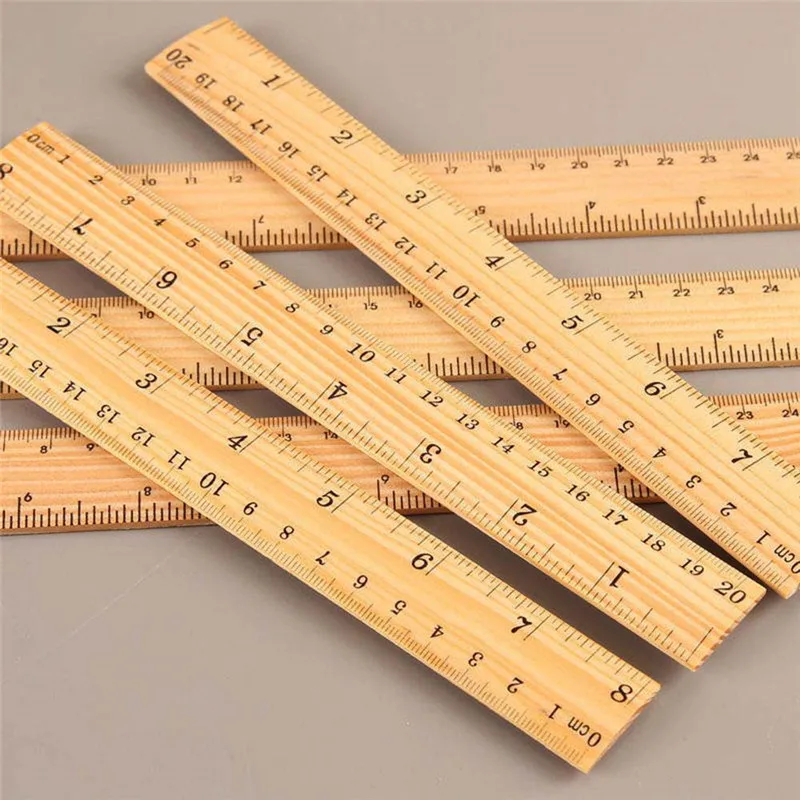 

Hot Sale 15cm 20cm 30cm Wooden Ruler Drawing Gift Double Sided Student Office School Measuring Tool Stationery Straight Rulers