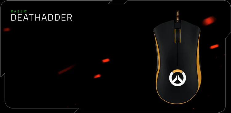 Игровая мышь razer DeathAdder Chroma Overwatch Edition 10000 dpi RGB эргономичная компьютерная Игровая USB Проводная Розничная посылка