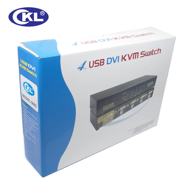 CKL-94D 4 порта USB DVI KVM переключатель с функцией аудио и автоматического сканирования