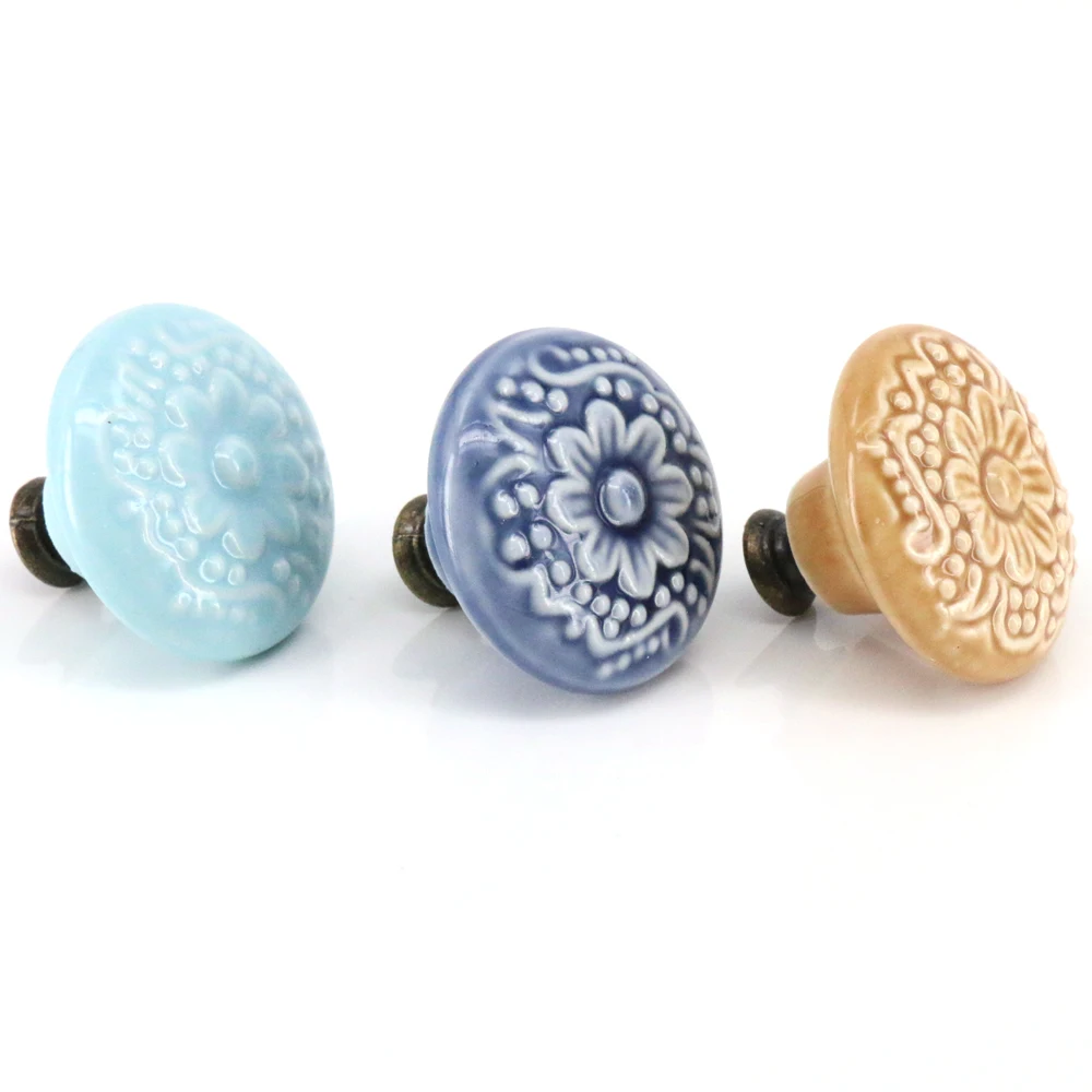 1 керамическая ручка для шкафа в средиземноморском стиле|cupboard door handles|door handle