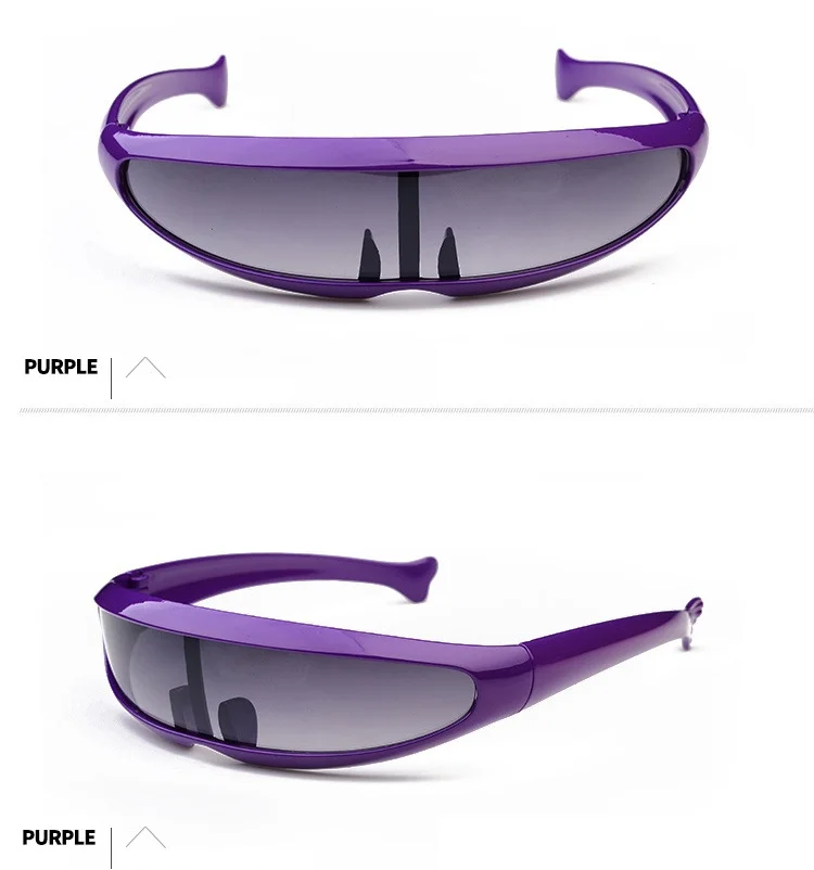 Purple X-men индивидуальные солнцезащитные очки ртутные линзы лазерные очки Дорожные ветрозащитные солнцезащитные очки роботы очки - Цвет линз: Purple
