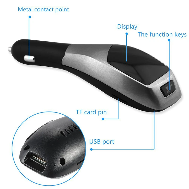 FDOMAIN Car Kit TF card USB flash disk MP3 Player Wireless Bluetooth hands free FM Transmitter Radio Adapter Auto voltage test | Автомобили