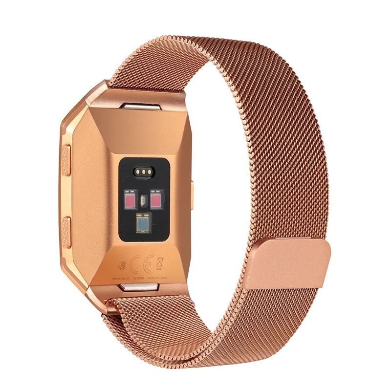 Orange Fitbit культовые браслеты металлические, Joyozy нержавеющая сталь магнитная сетка сменный ремешок для Fitbit Ionic Smart Wa - Цвет ремешка: Orange
