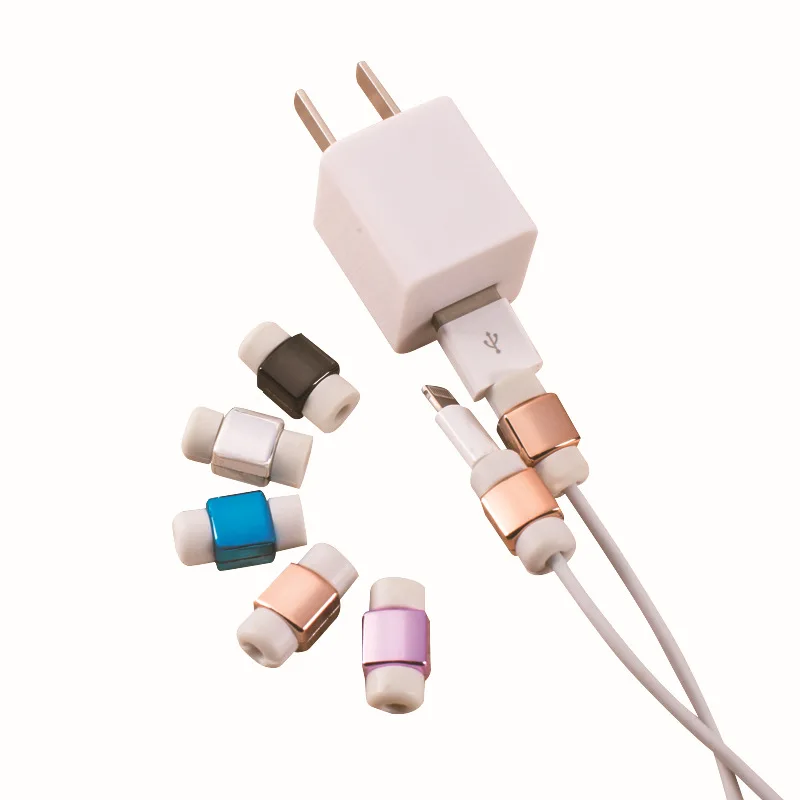 10 шт./лот защитный USB кабель с покрытием цветные наушники защита кабеля для