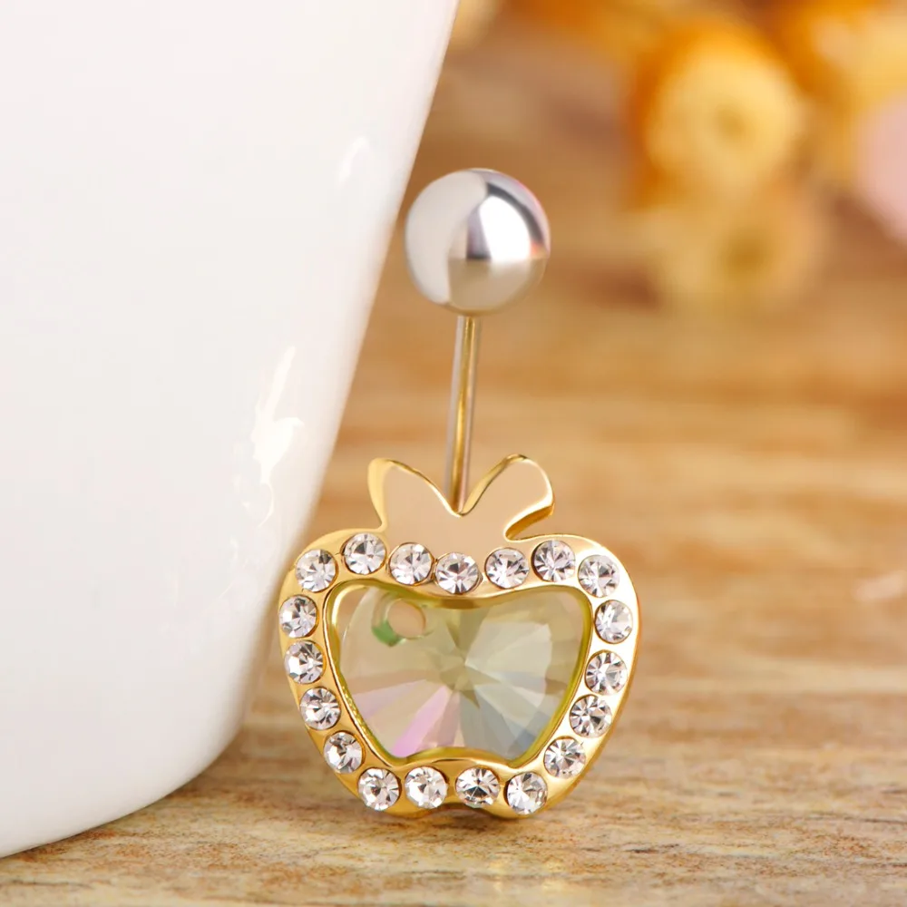 Волшебное красное яблоко ювелирные изделия из нержавеющей стали дешевый пирсинг