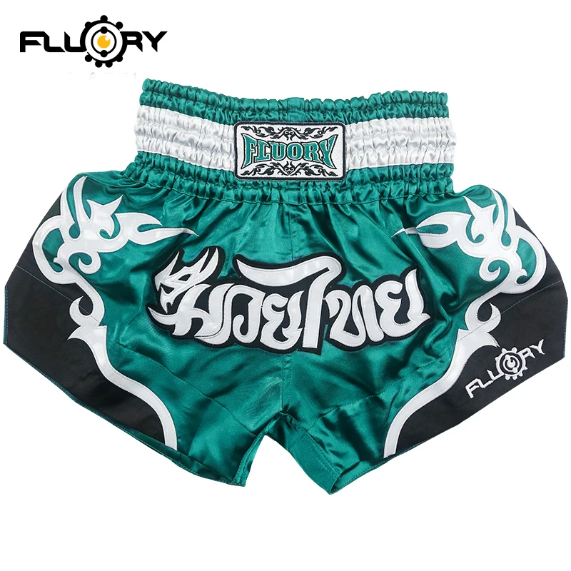 Мужские и женские шорты Fluory детские боксерские с вышивкой MMA Муай Тай для боевых