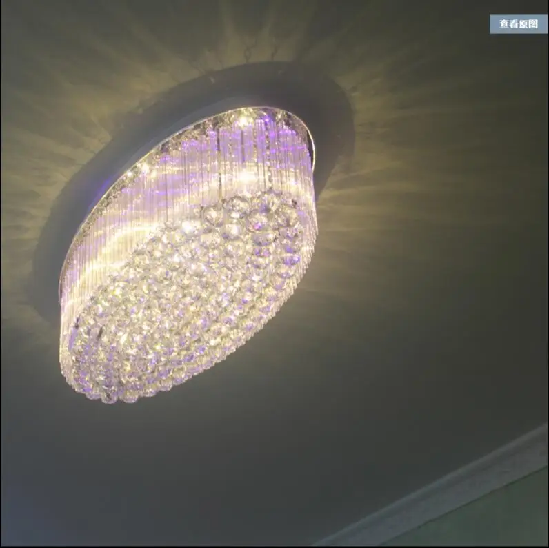 Овальная хрустальная лампа для гостиной ресторана спальни Светодиодная