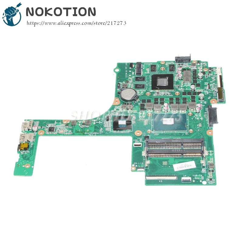 NOKOTION DAX1PDMB8E0 832848-001 для HP Pavilion 15-AK материнская плата ноутбука 15 6 дюймов SR2FQ i7-6700HQ GTX