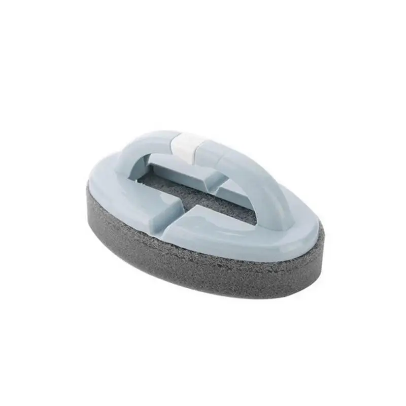 Light Grey Ручная Ванна керамическая плитка стеклянная WC щетка губка Чистящая губка с ручкой Губка кухонные чистящие щетки - Цвет: Light Grey