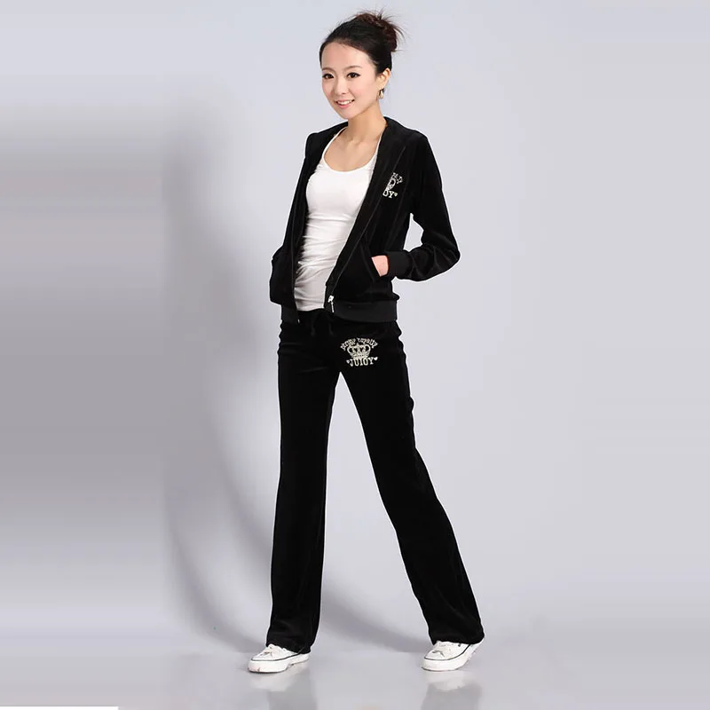 Весна/осень 2020 женские брендовые вельветовые спортивные костюмы Велюровый