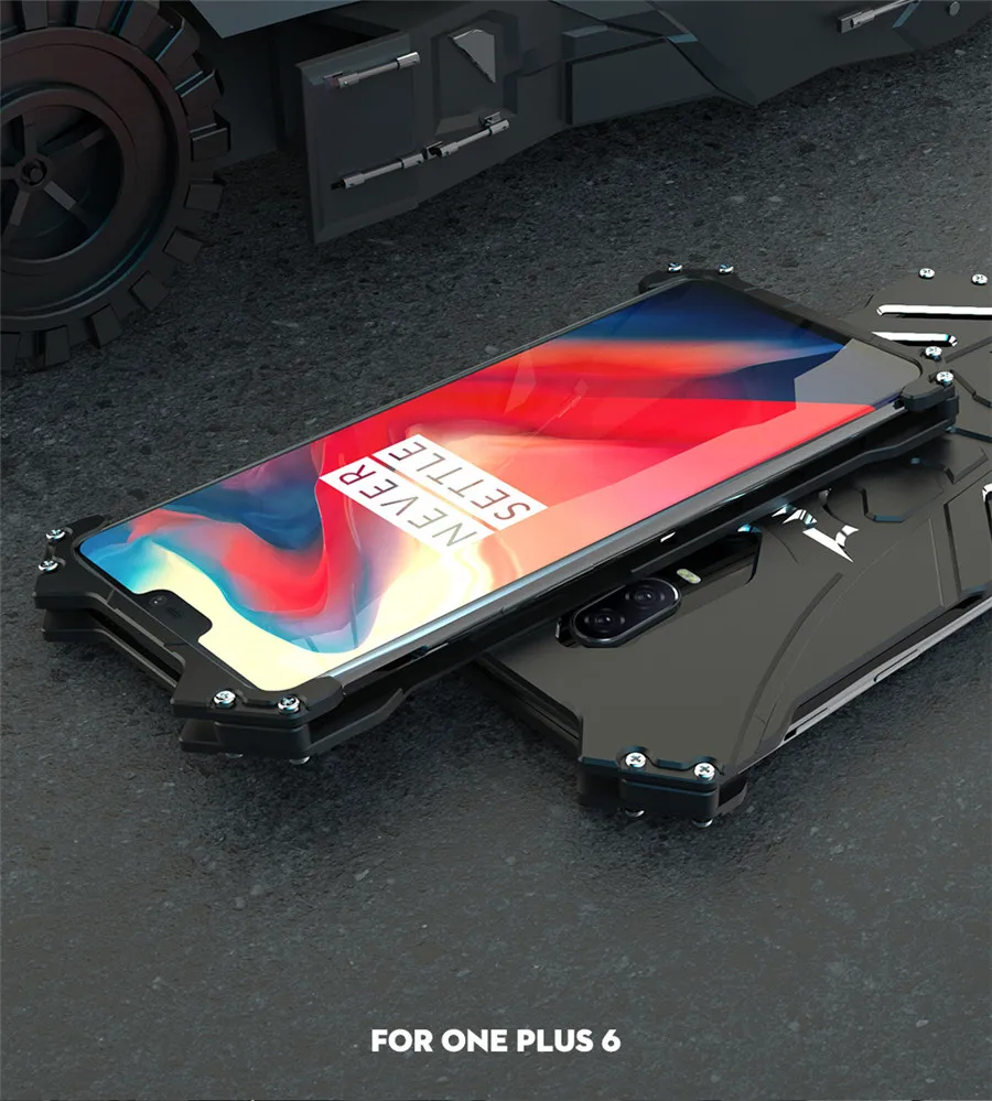 Oneplus 6 R-JUST серия Бэтмен роскошный Doom сверхмощный бронированный металлический алюминиевый чехол для One Plus Oneplus 6 Oneplus6 сумки