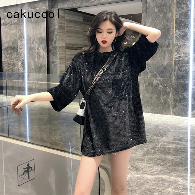 Новое платье с блестками Cakucool соблазнительное вечернее круглым вырезом и