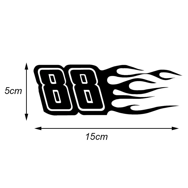 88 Vinyl Decal Black/Silver Motorcycle Car Sticker Originality Car-styling Black/Silver/Laser 15X5CM | Автомобили и мотоциклы