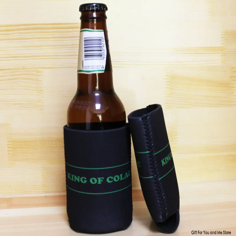 100pcs Custom Collapsible Can Cooler Folded Stubby Beer Folding Wedding Gift Customize Promotional Holders |