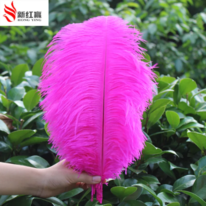 

New 50PCS rose ostrich feather 30-35cm/12-14 inches feathers Party festival Decor Optional Color Wedding decoration plume