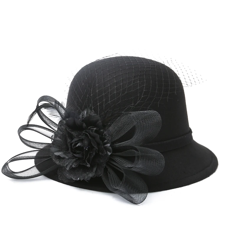 Новый модный бренд Женская Цветочная шляпа головной убор с бантом кружевная