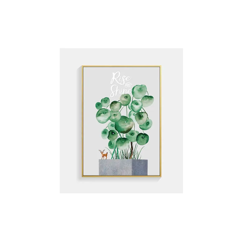 Северное украшение дома черепаха лист розовый фон плакаты и принты Зеленый завод