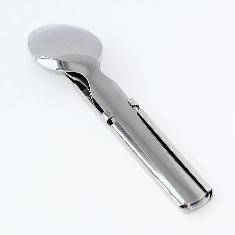 

QingGear 4 in 1 Camping Hiking Cutlery Set Fork Spoon Knife Bottle Opener Portable Picnic Tableware with nylon Pouch
