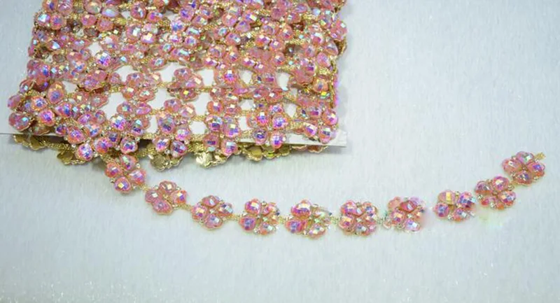 5 ярдов четырёхлистный клевер розовый цвет искусственная Бриллиантовая кожа для