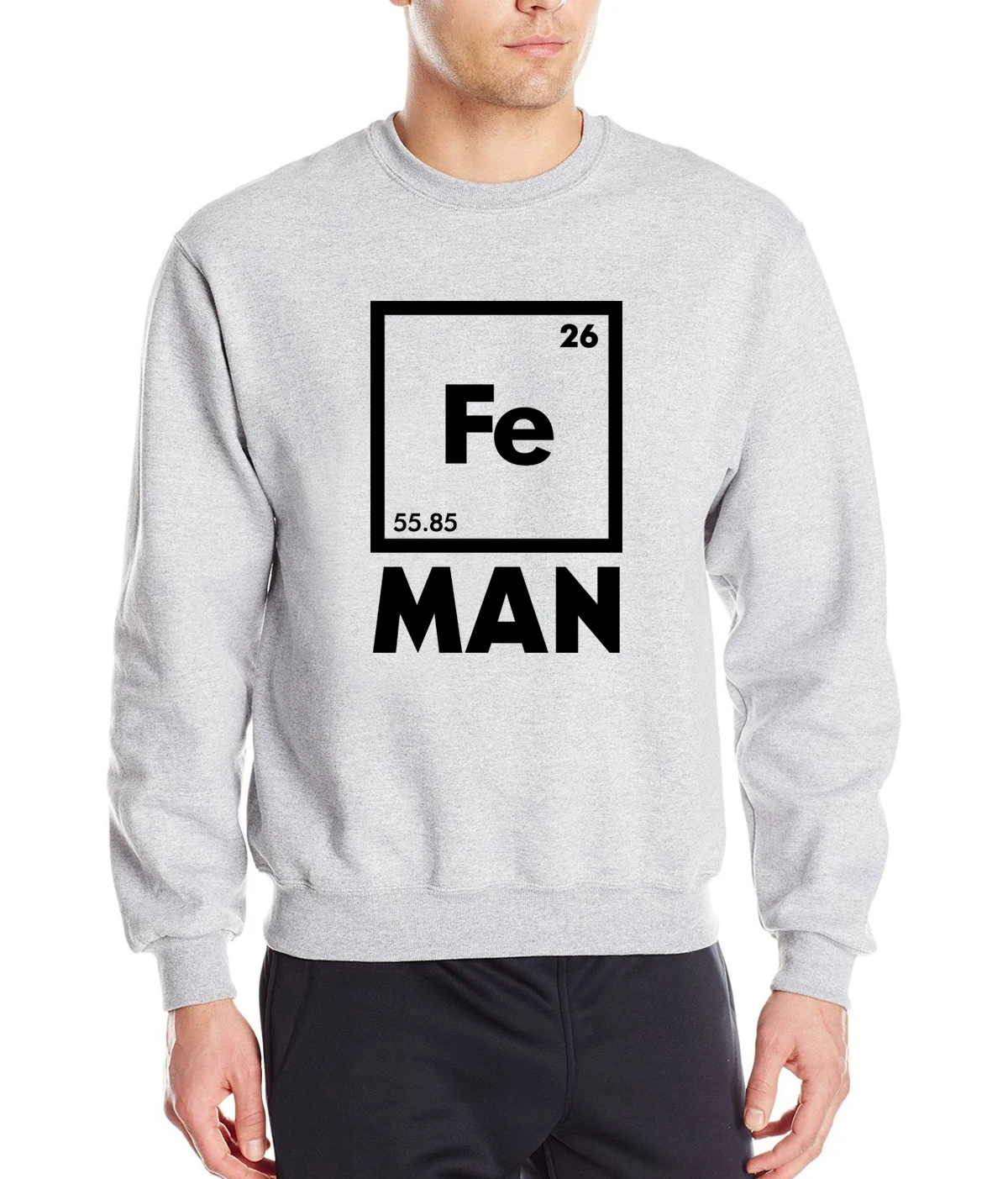 Мужская толстовка с принтом железной науки модный Свободный флисовый спортивный