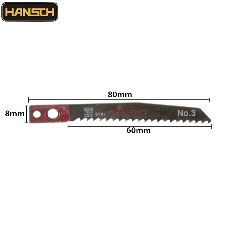 HANSCH джиг пилы 80*3 HSS NO.3 Металл быстро режется 5 шт. для Makita режущий инструмент