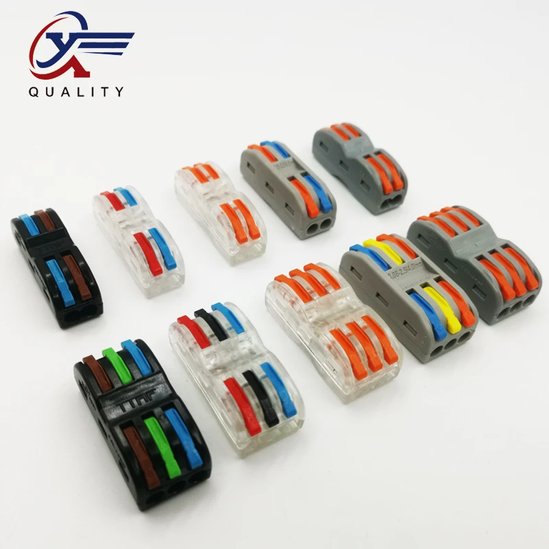 

New color mini fast wire connector (10-50 pieces/batch), universal compact wiring connector, plug-in terminal block