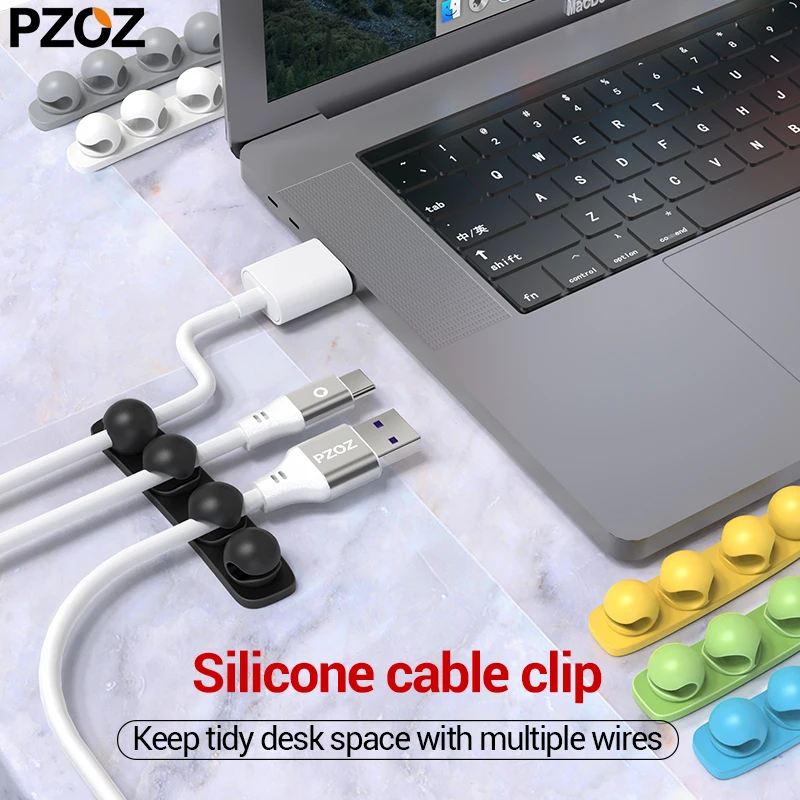 PZOZ мобильный телефон кабельный зажим кремнезема Кабельный организатор USB кабель управление зажим для намотки настольная рабочая станция провода шнур протектор