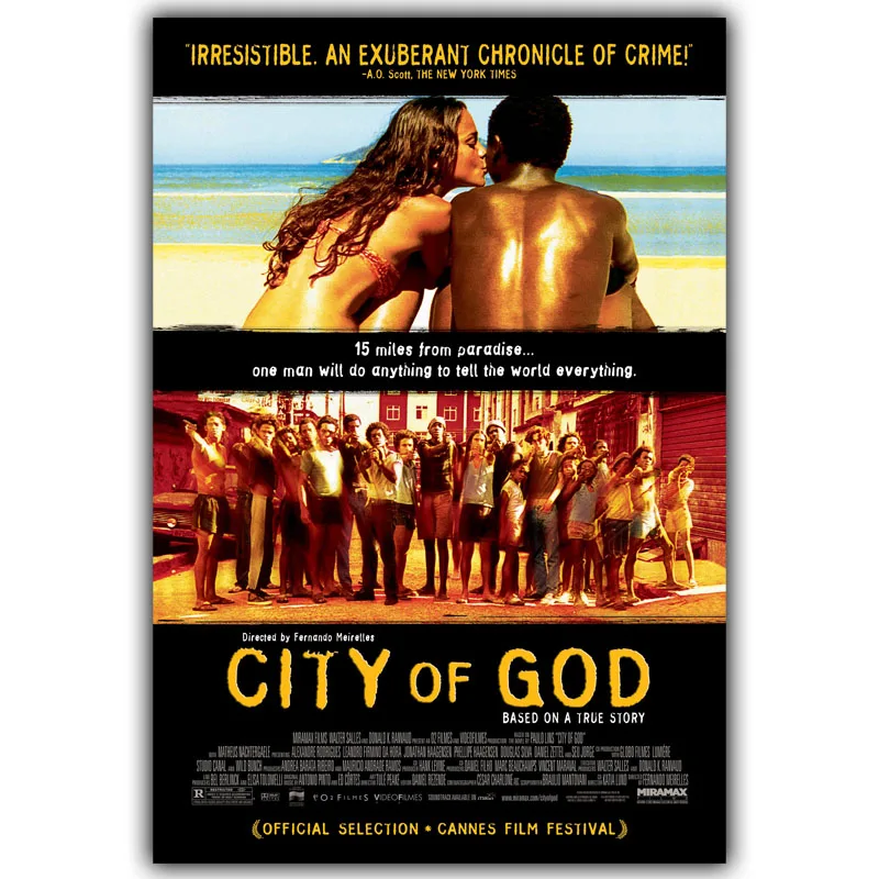 City of god шелковая печать плаката 30x45 см 60x90 вдохновляющие фильма фотографии плакат