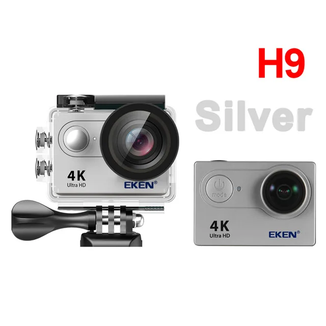H9 Sliver EKEN H9R/H9 Экшн-камера Ultra HD 4 K/25fps WiFi 2," 170D Подводная Водонепроницаемая видеокамера на шлем Спортивная камера - Цвет: H9 Sliver