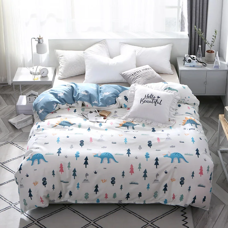 Роскошный двойной Полный queen King size мягкий пододеяльник 100% хлопок волокно мягкие
