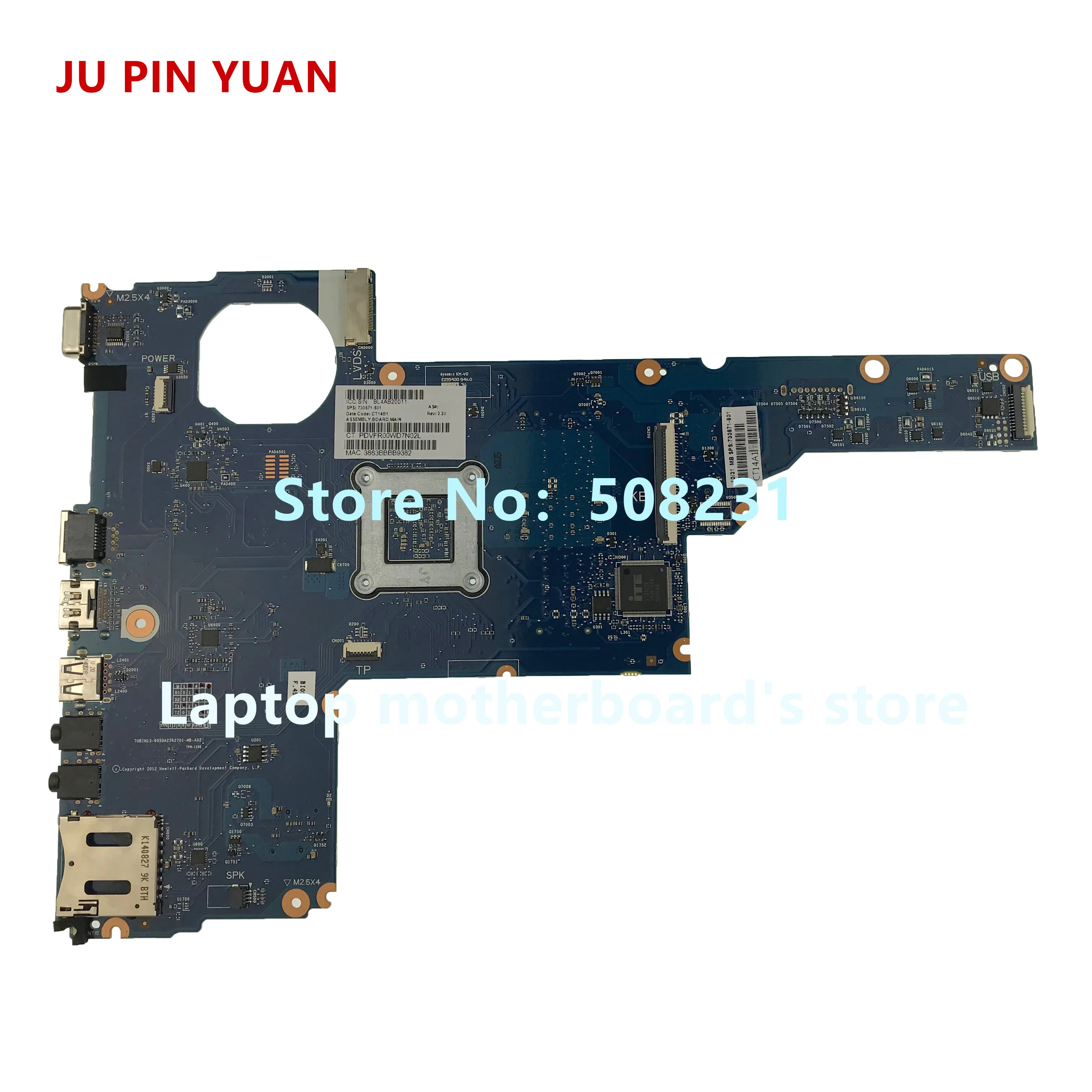 Ju pin yuan 915468-601 915468-001 аккумулятор большой емкости DAG37DMBAD0 материнская плата для ноутбука для женщин, hp ноутбук 17-W 17-AB Тетрадь ПК 1050 2 Гб i5-7300