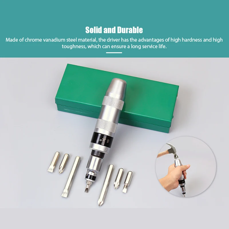 

7PCS Professional Portable Impact Driver Screwdriver High Hardness Steel Hand Tool Sets Safe Detachable Head Gardening Tools